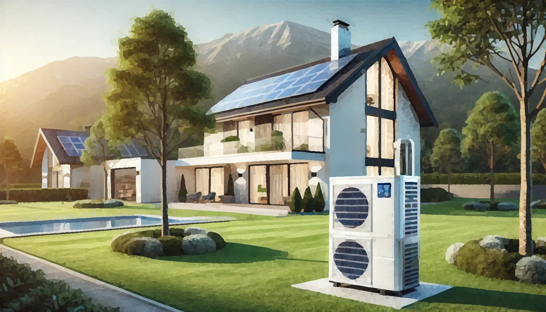 Modern home with smart heating system